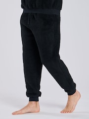 Loungeable Black Sherpa Lounge Joggers - Image 3 of 5
