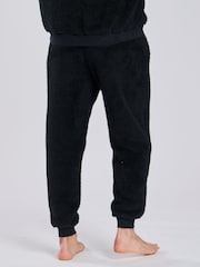Loungeable Black Sherpa Lounge Joggers - Image 4 of 5