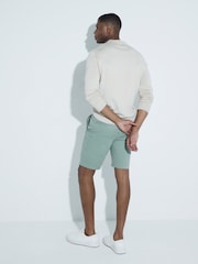River Island Green Slim Fit Chino Shorts - Image 2 of 6