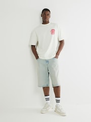 River Island White Boxy Fit Sardine T-Shirt - Image 3 of 4
