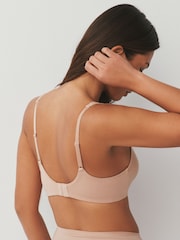 Black/White/Praline Nude Non Pad Non Wire Cotton Blend Ultimate Comfort Bras 3 Pack - Image 3 of 4