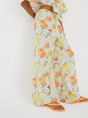 River Island White Fruit Print Beach Trousers - Image 2 of 4