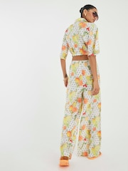 River Island White Fruit Print Beach Trousers - Image 3 of 4