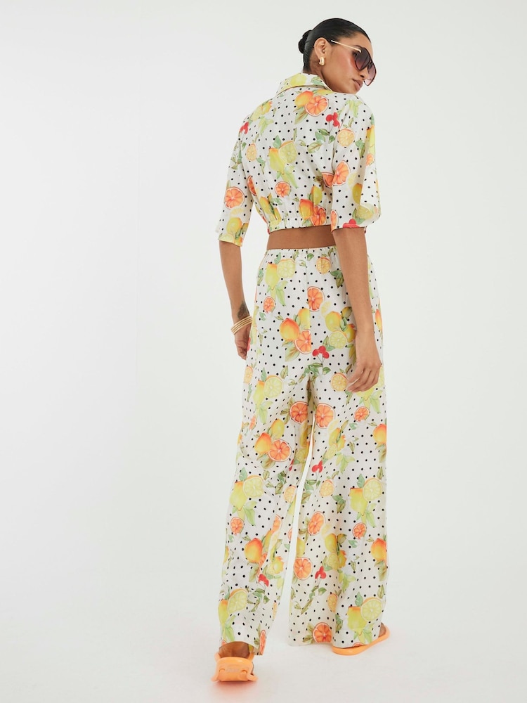 River Island hlače za plažo s potiskom sadja - Slika 3 iz 3