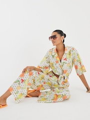 River Island White Fruit Print Beach Trousers - Image 4 of 4