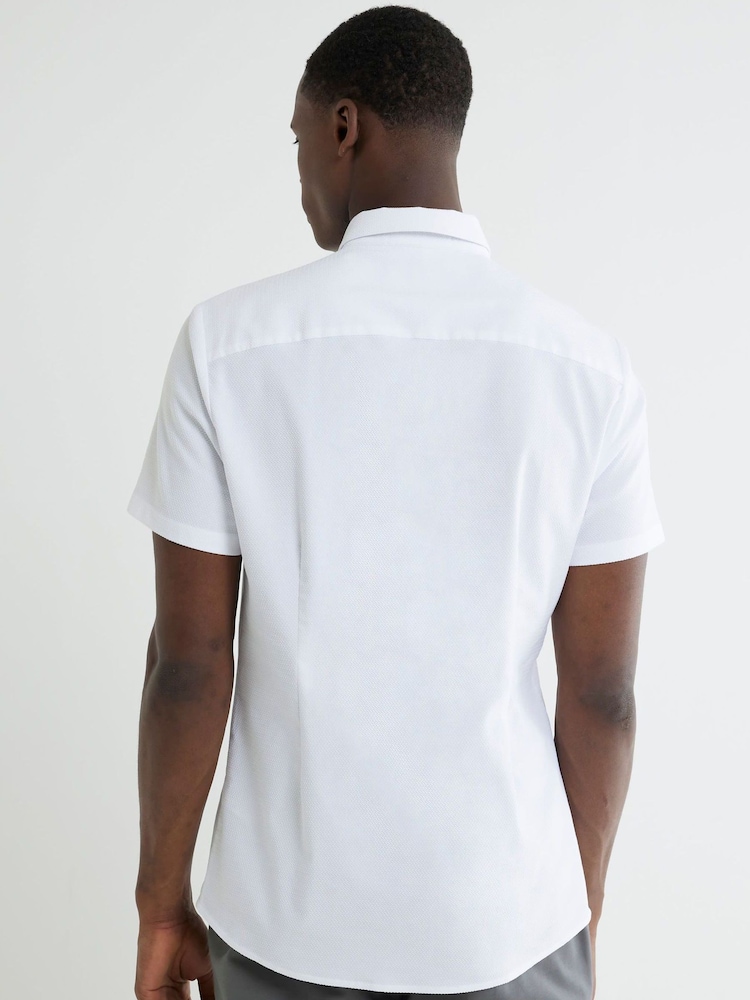 River Island Strukturiertes Hemd in Muscle Fit - Bild 2 von 4