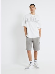 River Island Grey Regular Fit Carpenter Shorts - Image 2 of 4
