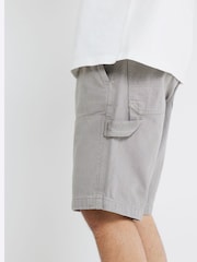 River Island Grey Regular Fit Carpenter Shorts - Image 4 of 4