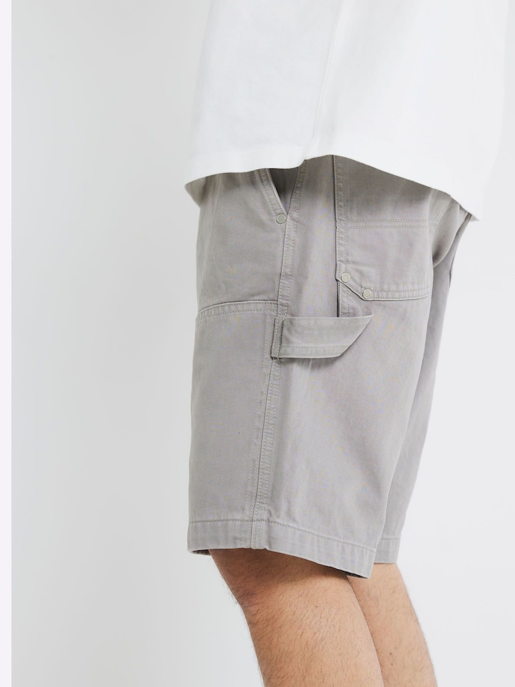 River Island Grey Regular Fit Carpenter Shorts - Image 4 of 4