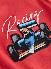 Red Car Embroidery Relaxed Fit Short Sleeve Graphic T-Shirt (3-16yrs) - Image 4 of 4