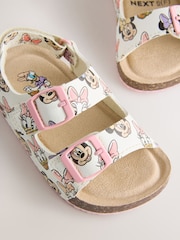 Pink Standard Fit (F) Minnie Mouse Corkbed Double Two Strap Sandals - Image 5 of 5
