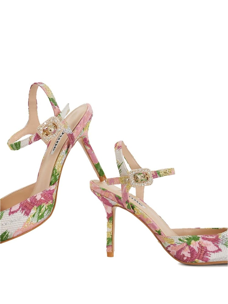 Dune London Pink Channel Y Back Open Court Heels - Image 6 of 6