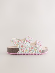 Multi Floral Standard Fit (F) Corkbed Double Two Strap Sandals - Image 2 of 5
