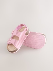 Pink-Metallic - Sandalen mit Korkfußbett und zwei Riemen - Bild 3 von 5