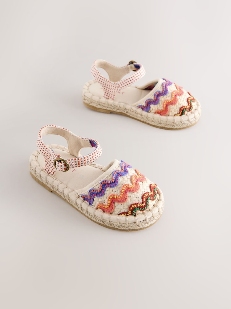 Neutral Ric Rac Espadrille Sandals - Image 1 of 5