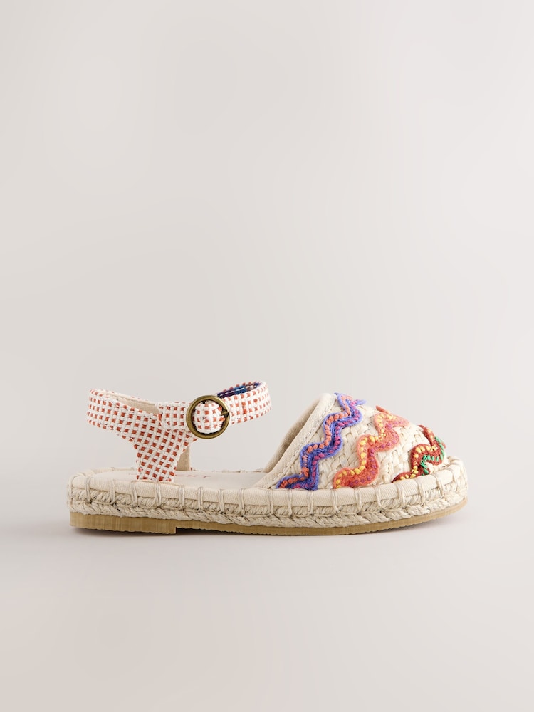Neutral Ric Rac Espadrille Sandals - Image 2 of 5