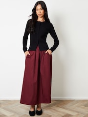 Preto - Threadbare Crew Neck Structured Knitted Cardigan - Imagem 3 de 4
