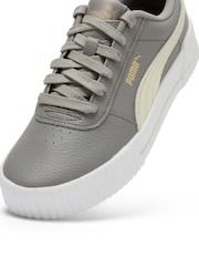 Puma Grey Womens Carina Lux Trainers - Image 5 of 6