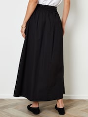 Saia de popeline de algodão Threadbare com cintura Tie e bolsos - Imagem 4 de 5