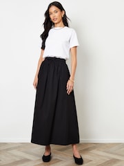 Saia de popeline de algodão Threadbare com cintura Tie e bolsos - Imagem 5 de 5