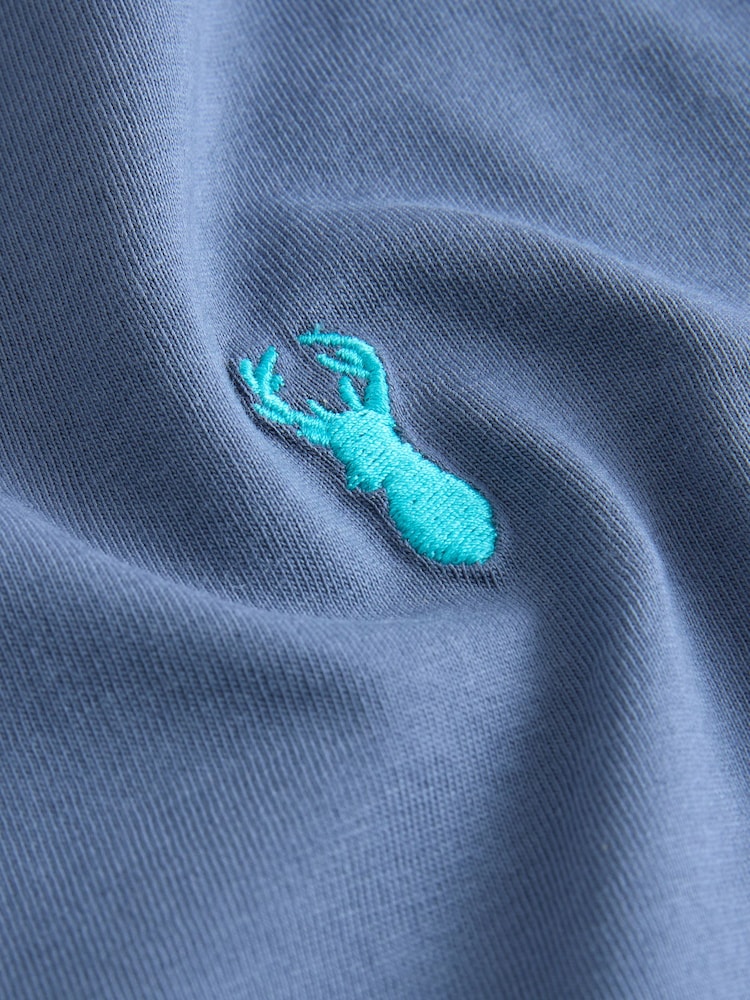 মাঝ নীল - ছোট হাতা টি-শার্ট (3-16বছর) - 4এর মধ্যে 4 ছবি