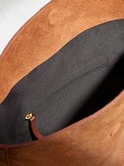 Tan Brown Suede Scooped Shoulder Bag - Image 6 of 8