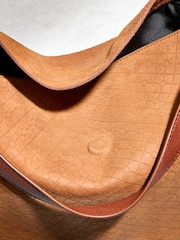 Tan Brown Suede Scooped Shoulder Bag - Image 8 of 8