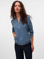 VERO MODA Blue Lightweight Bomber Jacket - Image 4 of 6