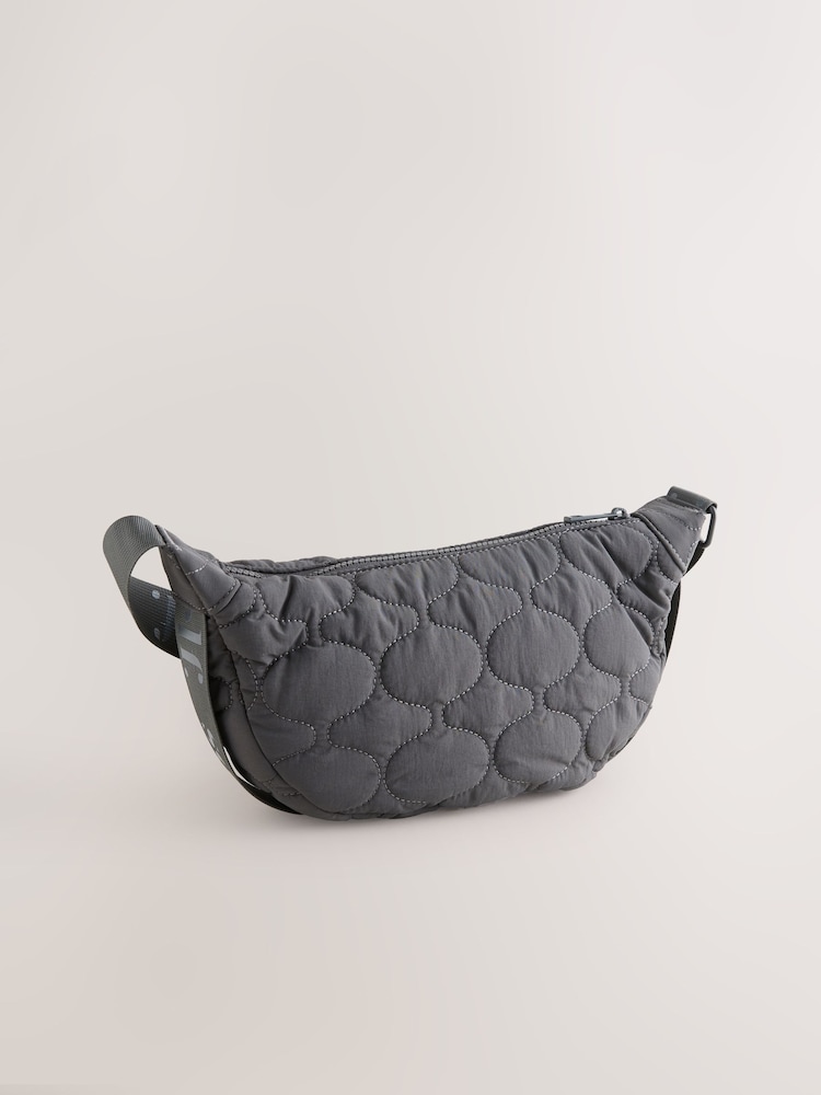 Grey Self. Nylon Sling Bag - Image 2 of 5 Grey Self. Nylon Sling Bag - Image 2 of 5