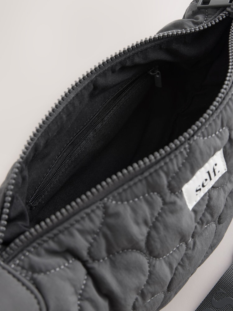 Grey Self. Nylon Sling Bag - Image 5 of 5 Grey Self. Nylon Sling Bag - Image 5 of 5