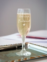 Personalised Bridesmaid Flute Glass by PMC - Image 1 of 2