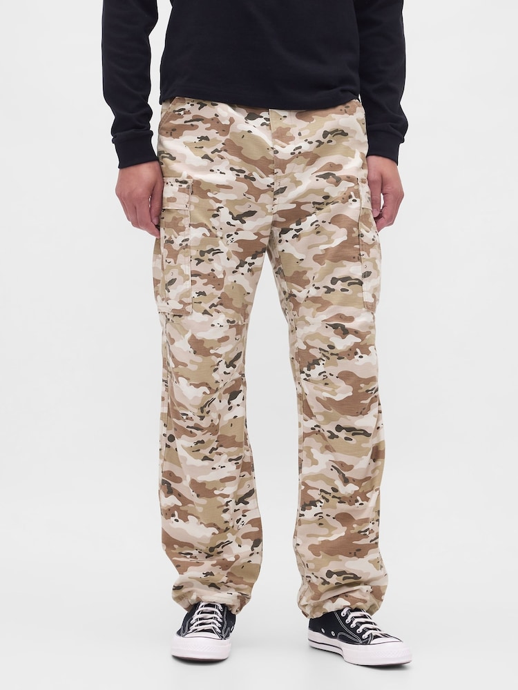 Gap Brown Relaxed Cargo Trousers - Image 1 of 5 Gap Brown Relaxed Cargo Trousers - Image 1 of 5