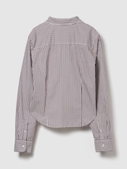 Gap Red Stripe Cotton Fitted Crop Shirt - Image 2 of 2