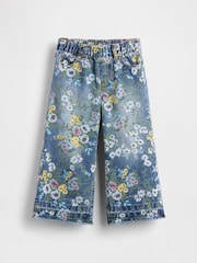 Gap Blue Pull On Baggy Wide Leg Jeans (6mths-5yrs) (6mths-5yrs) - Image 1 of 2