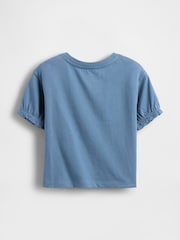 Gap Blue Disney Ruffle Sleeve Round Neck T-Shirt (6mths-5yrs) (6mths-5yrs) - Image 2 of 2
