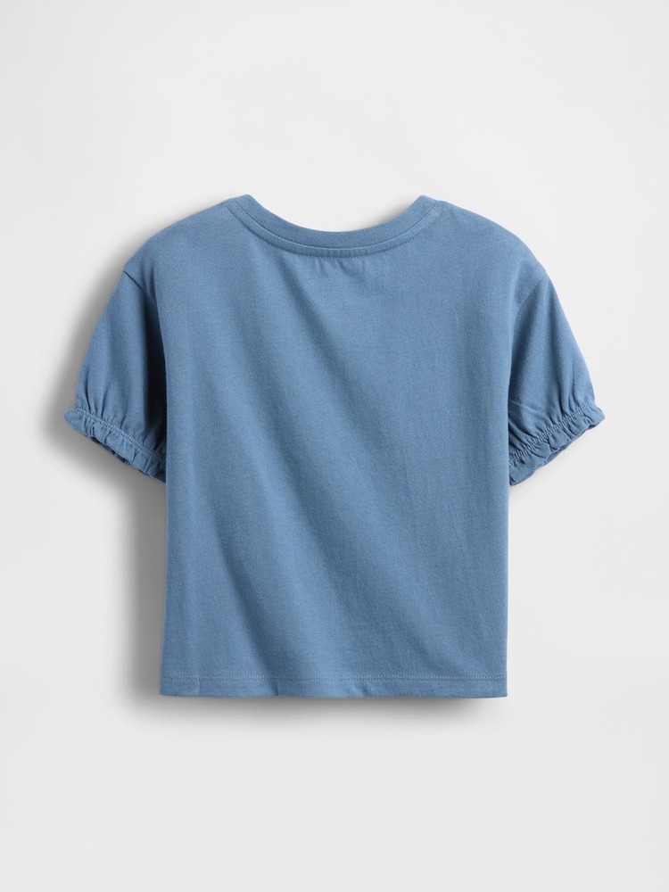 Gap Blue Disney Ruffle Sleeve Round Neck T-Shirt (6mths-5yrs) (6mths-5yrs) - Image 2 of 2 Gap Blue Disney Ruffle Sleeve Round Neck T-Shirt (6mths-5yrs) (6mths-5yrs) - Image 2 of 2