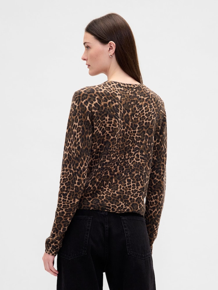 Gap Brown CashSoft Crop Cardigan - Image 2 of 4 Gap Brown CashSoft Crop Cardigan - Image 2 of 4