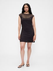 Gap Brown Mesh Mini Dress - Image 1 of 6