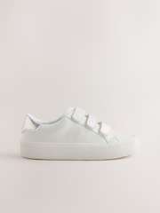 White Touch Fastening Wide Fit (G) Low Top Trainers - Image 2 of 5