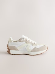 White Lace-Up Lifestyle Trainers - Image 2 of 5