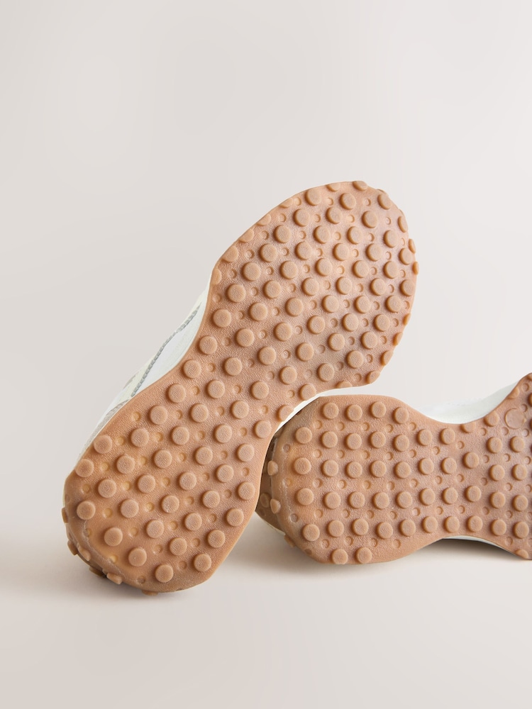 White Lace-Up Lifestyle Trainers - Image 5 of 5