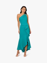Adrianna Papell Green Studio Beaded Knit Crepe Gown - Image 3 of 6