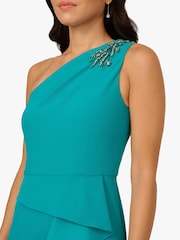 Adrianna Papell Green Studio Beaded Knit Crepe Gown - Image 4 of 6