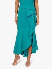 Adrianna Papell Green Studio Beaded Knit Crepe Gown - Image 5 of 6