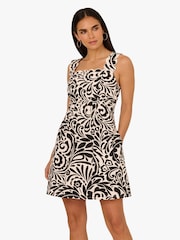 Adrianna by Adrianna Papell Scallop Edged Short Dress - Image 4 of 7
