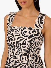 Adrianna by Adrianna Papell Scallop Edged Short Dress - Image 5 of 7