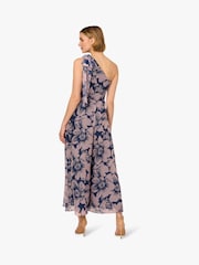 Adrianna Papell Blue Floral Print Organza Jumpsuit - Image 2 of 6