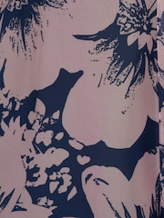Adrianna Papell Blue Floral Print Organza Jumpsuit - Image 6 of 6