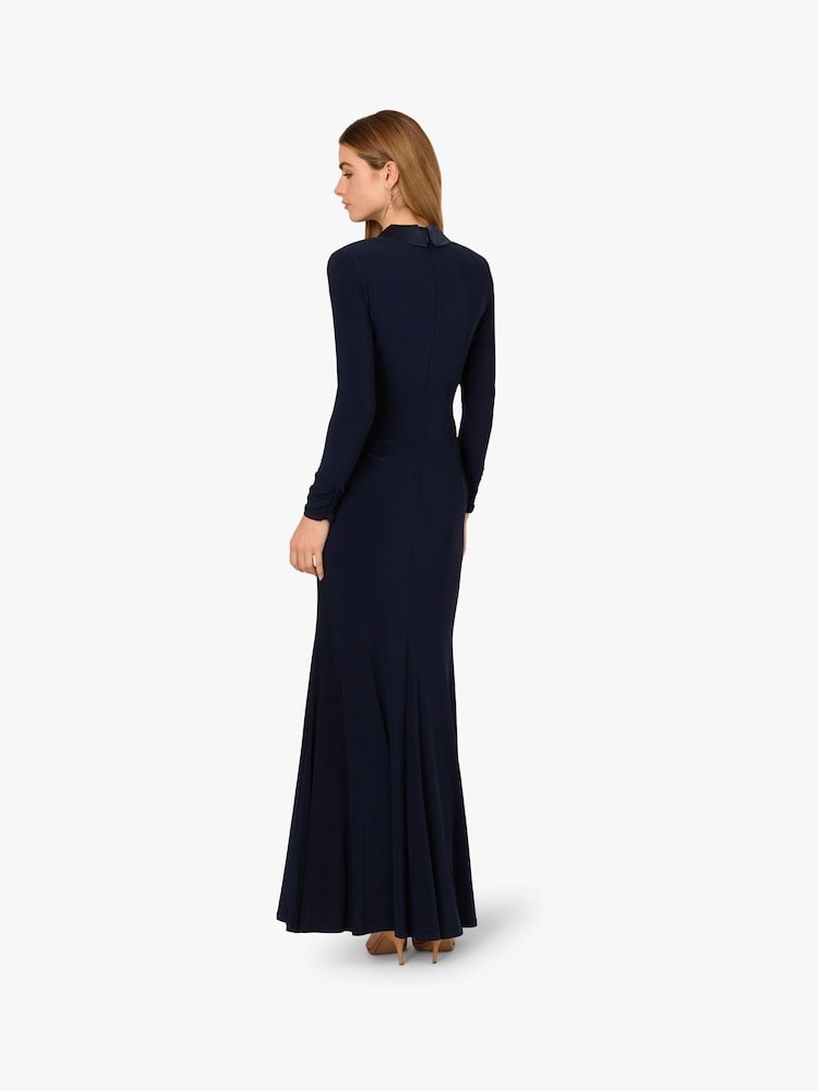 Adrianna Papell Blue Tuxedo Long Dress - Image 2 of 6