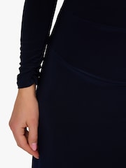 Adrianna Papell Blue Tuxedo Long Dress - Image 5 of 6